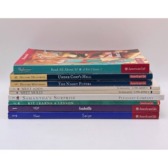Mixed Lot of 9 American Girl Doll Books Kit Addy Samantha Molly Saige Isabelle - Picture 1 of 6